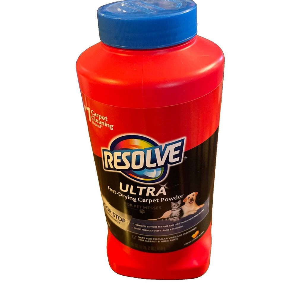 Resolve Odor Stop Technology Carpet Moist Powder Pet Messes 17oz